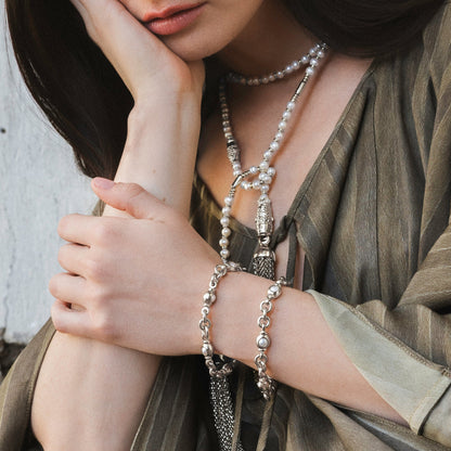 Ponza Perla Blanca Silver Bracelet