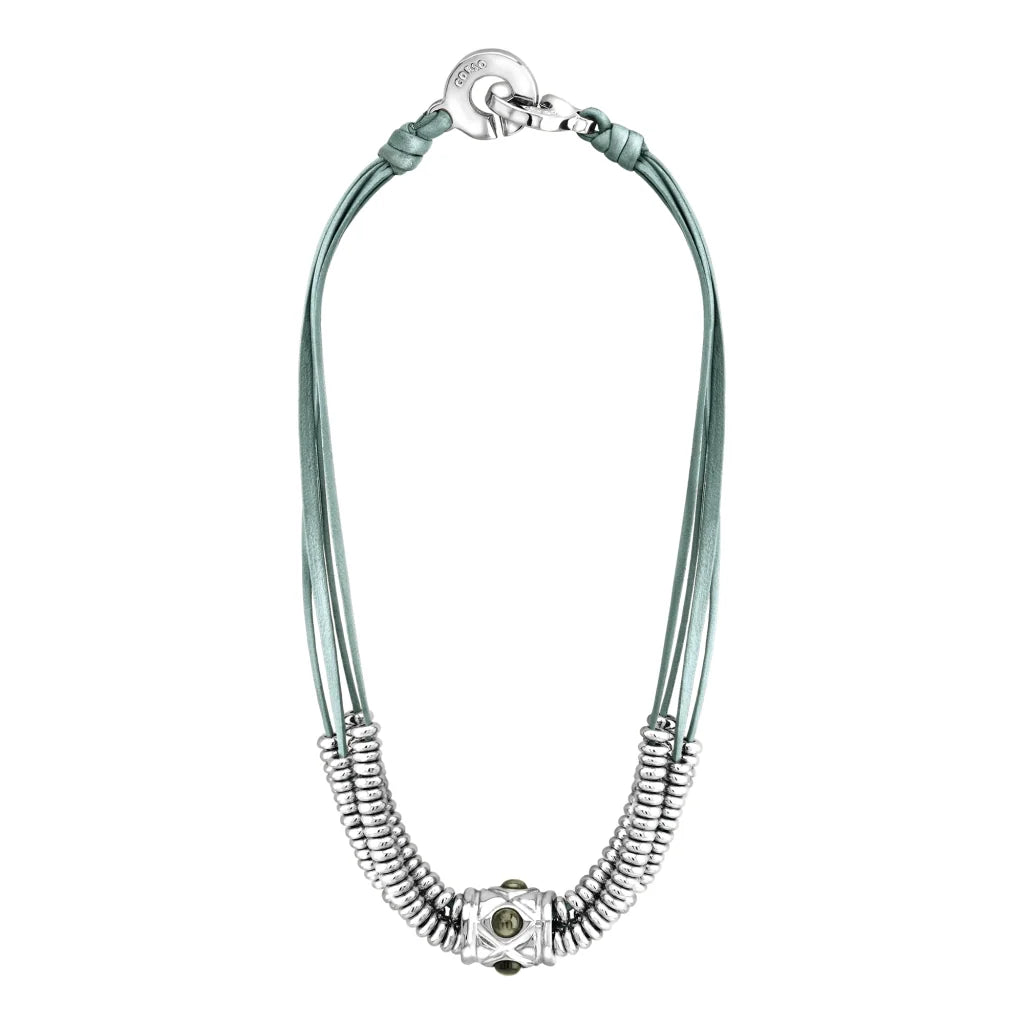 Collar Baño de Oro 22K o rodio, piedra central geométrica, Piedras pirita facetadas - Joyería y bisutería fina