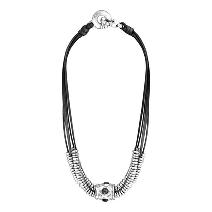 Collar Baño de Oro 22K o rodio, piedra central geométrica, Piedras pirita facetadas - Joyería y bisutería fina