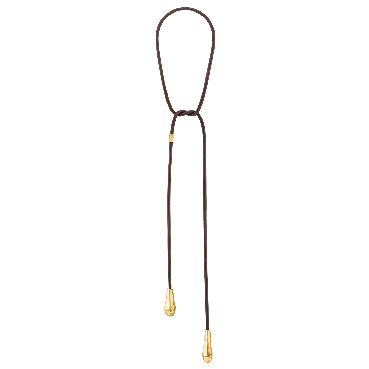 Corbatín con gotas bañadas en Oro 22K, Piel de borrego natural - Joyería y bisutería fina
