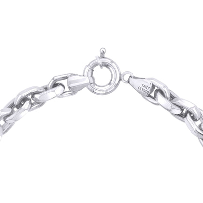 White Gold Link Bracelet 14k