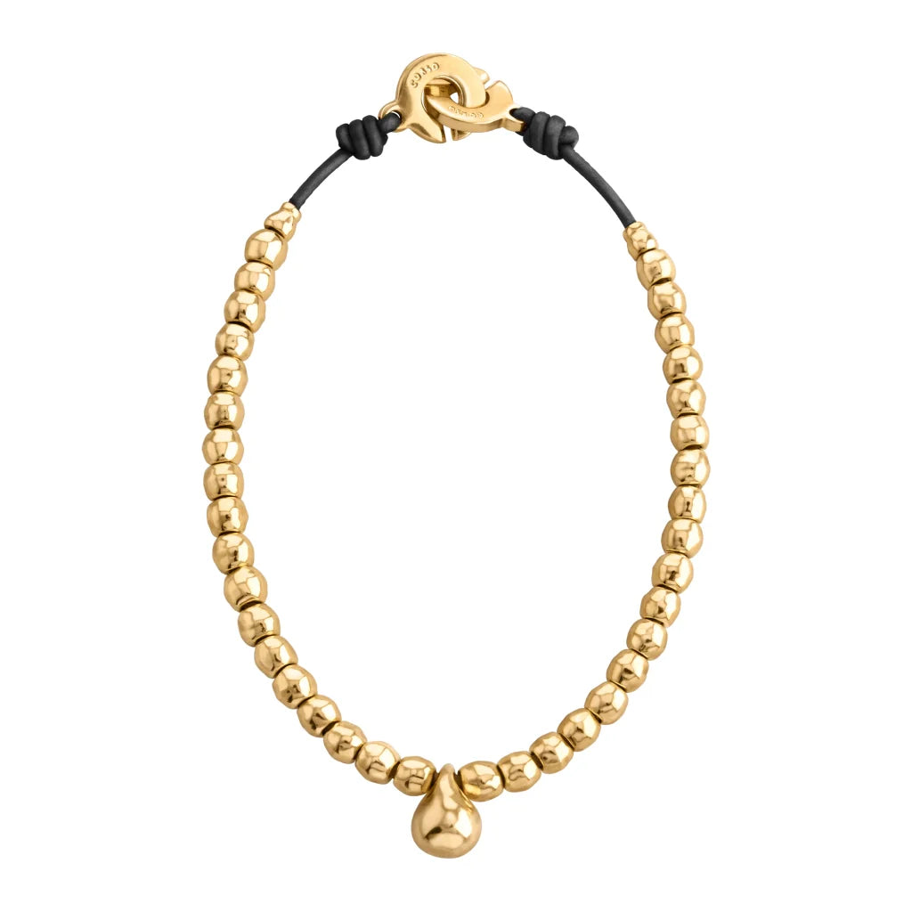 Collar choker en baño de Oro 22K, con dije de perla australiana - Joyería y bisutería fina