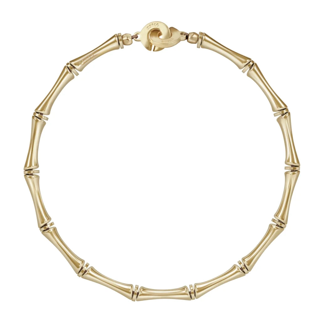 Choker Bañado en Oro 22K, Cuentas tubulares - Joyería y bisutería fina