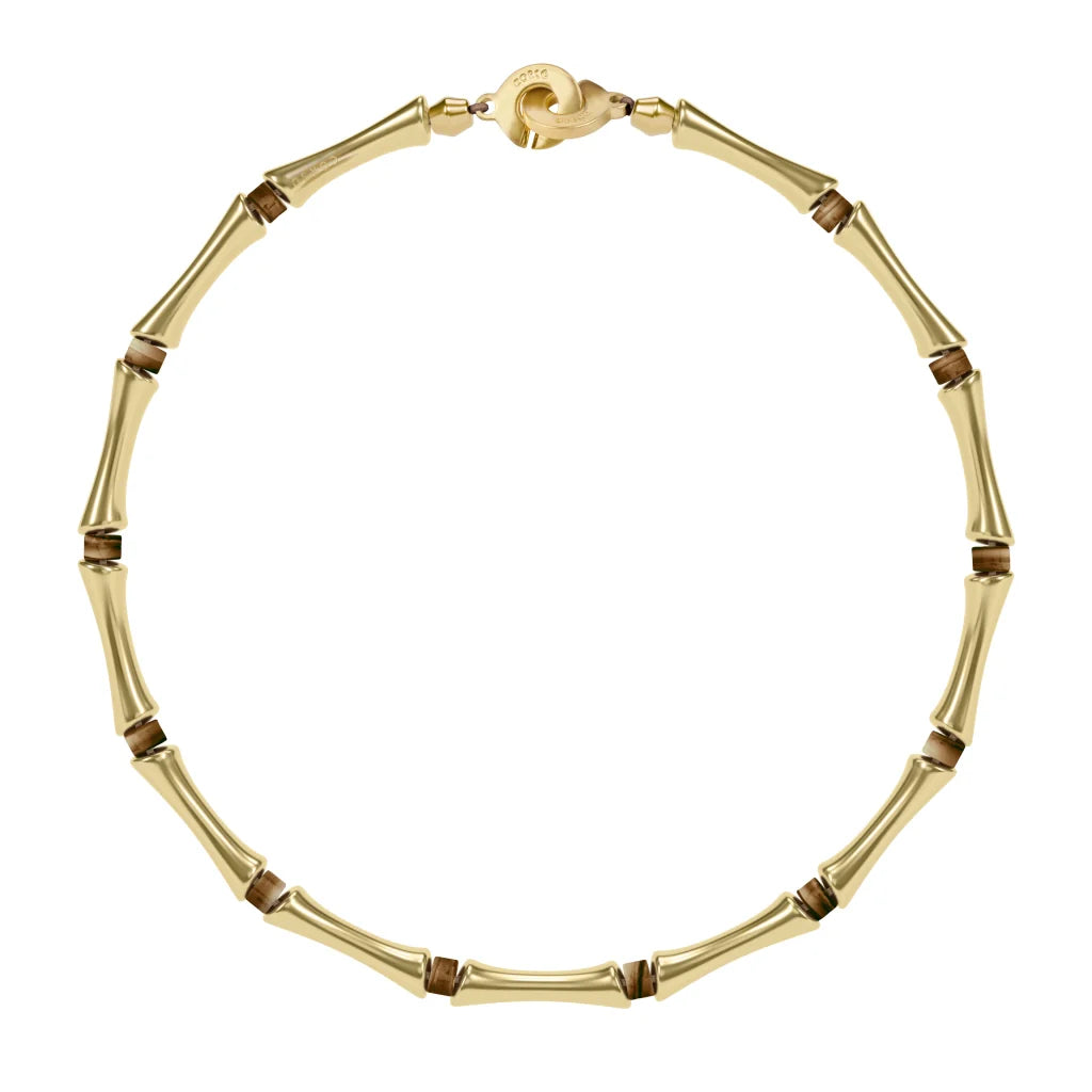 Choker Bañado en oro de 22K, Piedras, Cuentas tubulares - Joyería y bisutería fina