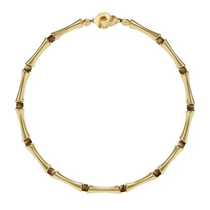 Choker Bañado en oro de 22K, Piedras, Cuentas tubulares - Joyería y bisutería fina