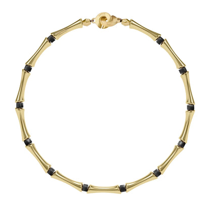 Choker Bañado en oro de 22K, Piedras, Cuentas tubulares - Joyería y bisutería fina
