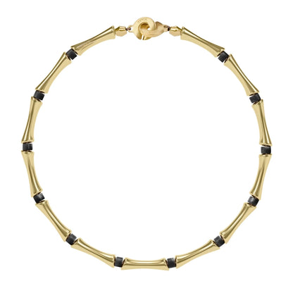 Choker Bañado en oro de 22K, Piedras, Cuentas tubulares - Joyería y bisutería fina