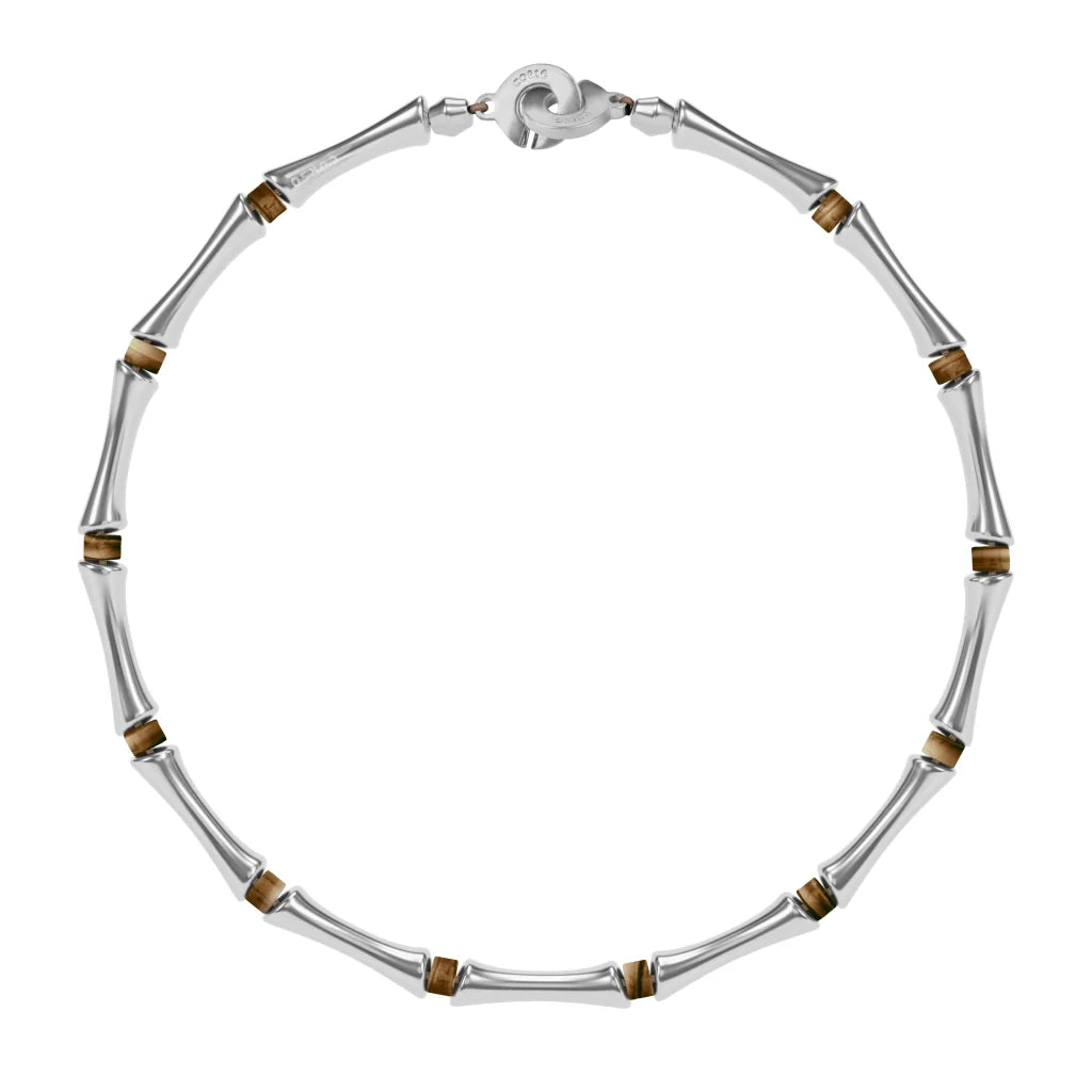 Choker Bañado en Rodio, Piedras, Cuentas tubulares - Joyería y bisutería fina