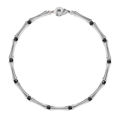 Choker Bañado en Rodio, Piedras, Cuentas tubulares - Joyería y bisutería fina