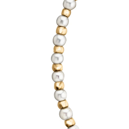 Collar baño en Oro 22K, perlas, cadena - Joyería y bisutería fina