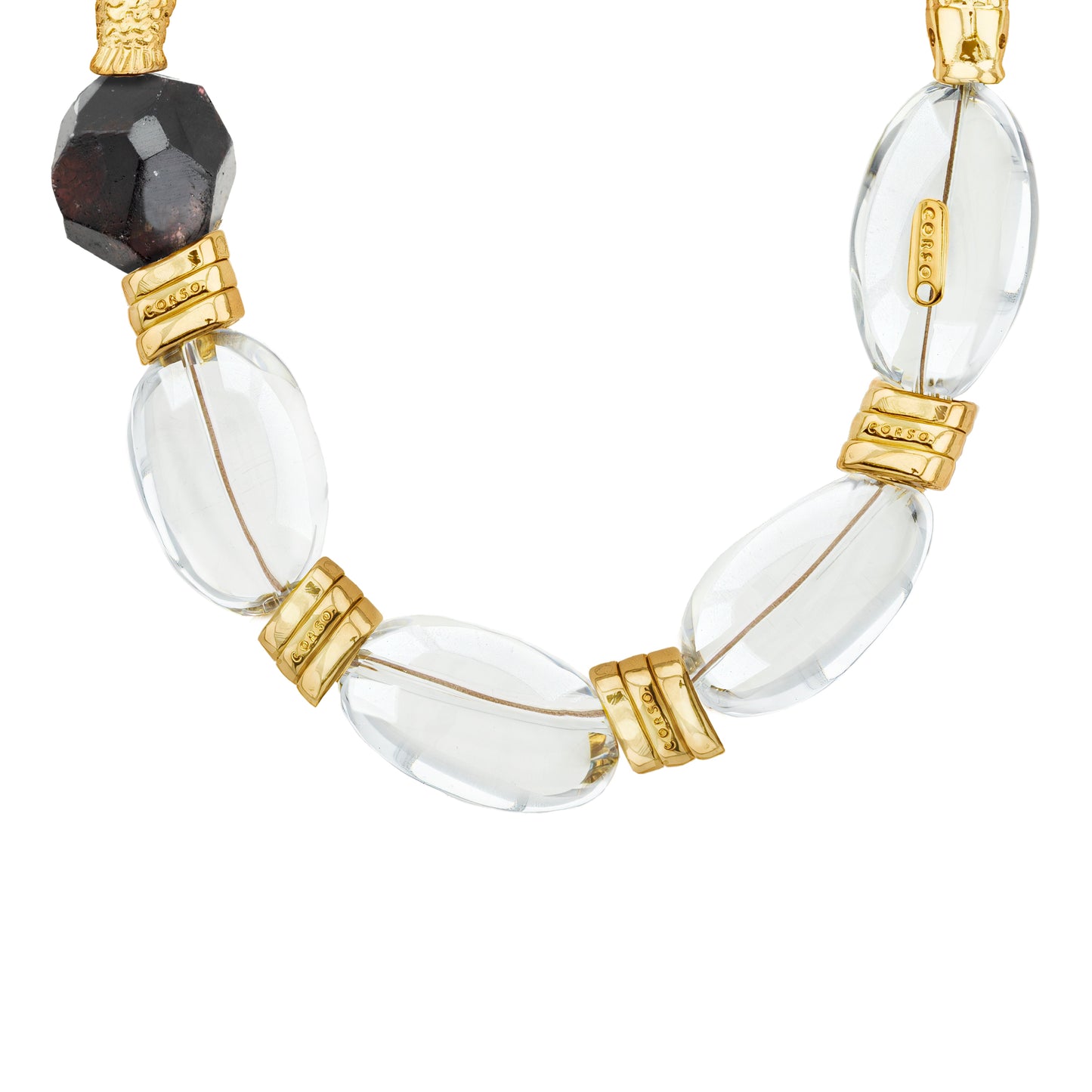 Biwa Granate Gold Choker