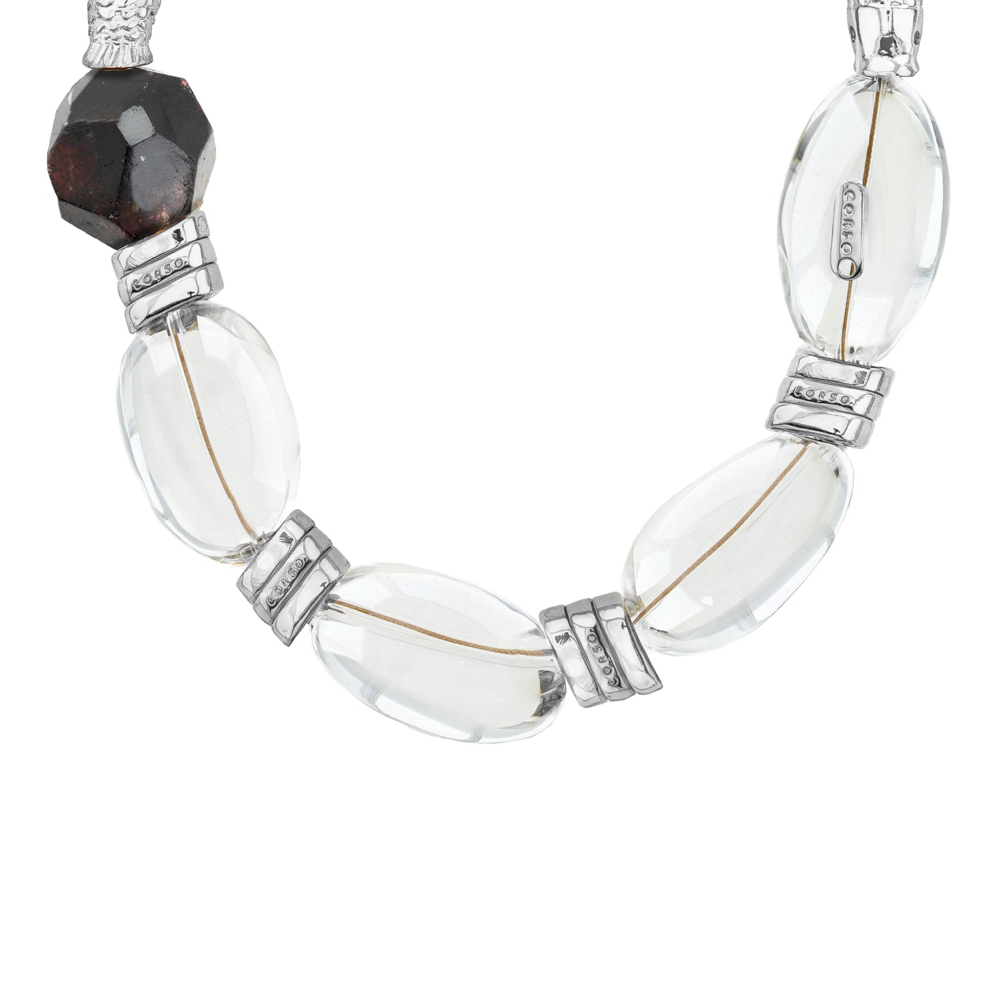 Biwa Granate Silver Choker