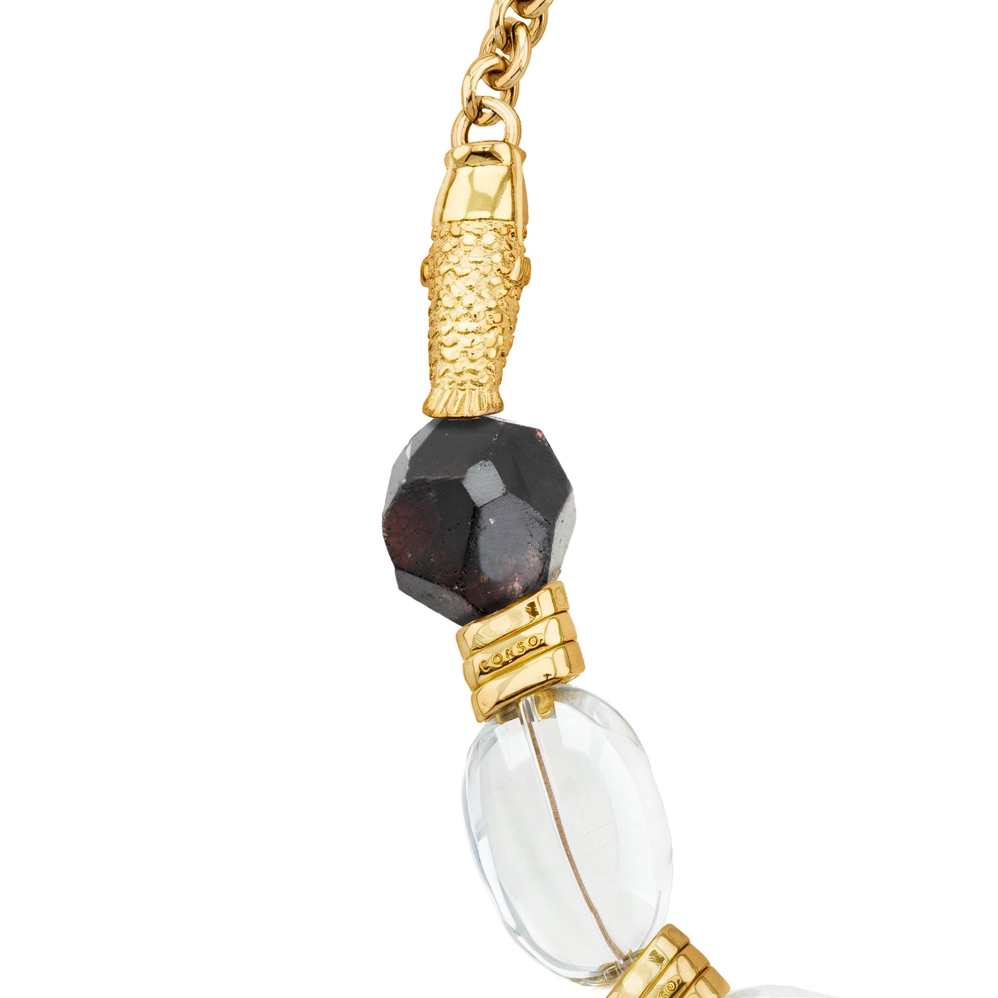 Biwa Granate Gold Choker