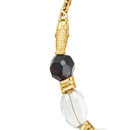 Biwa Granate Gold Choker