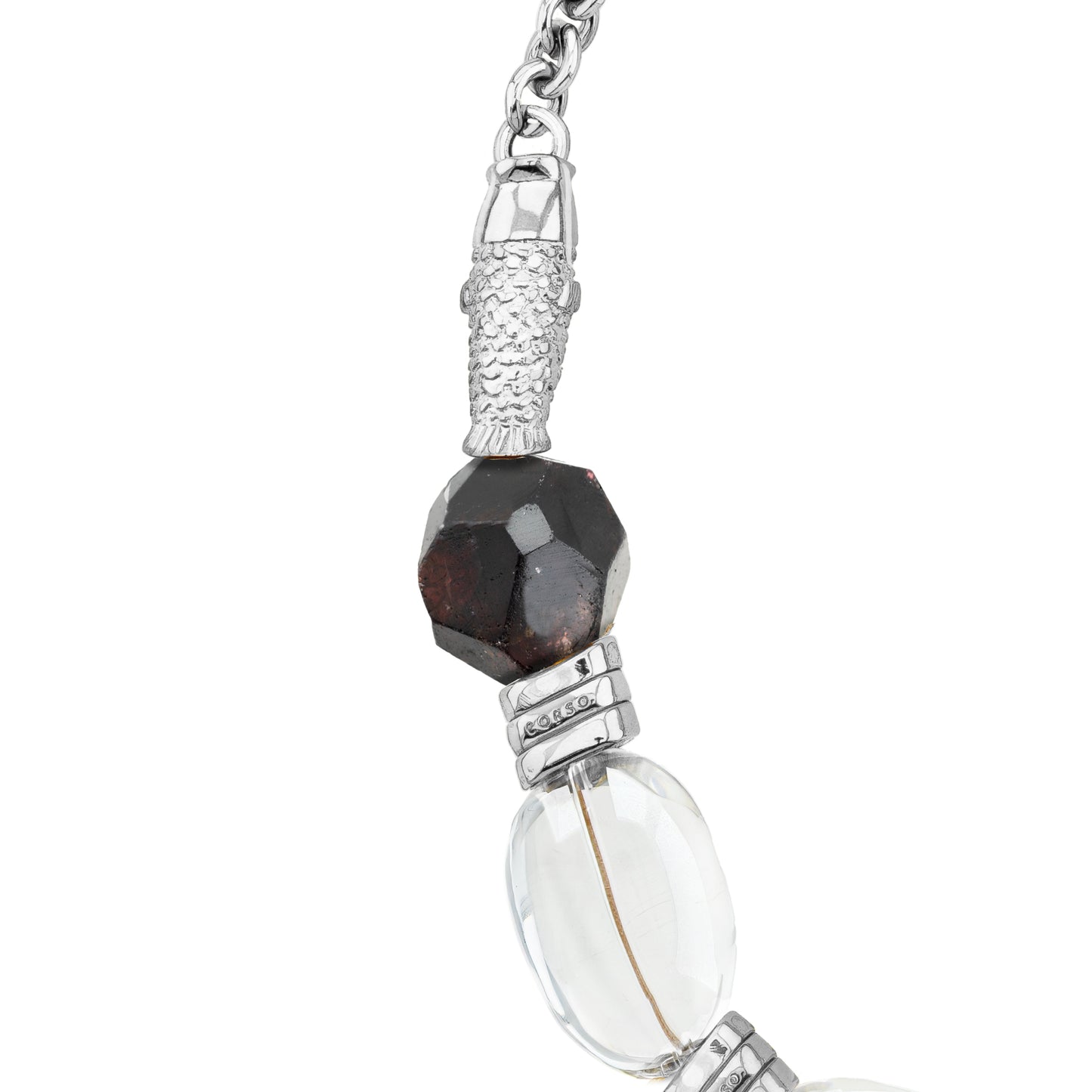 Biwa Granate Silver Choker