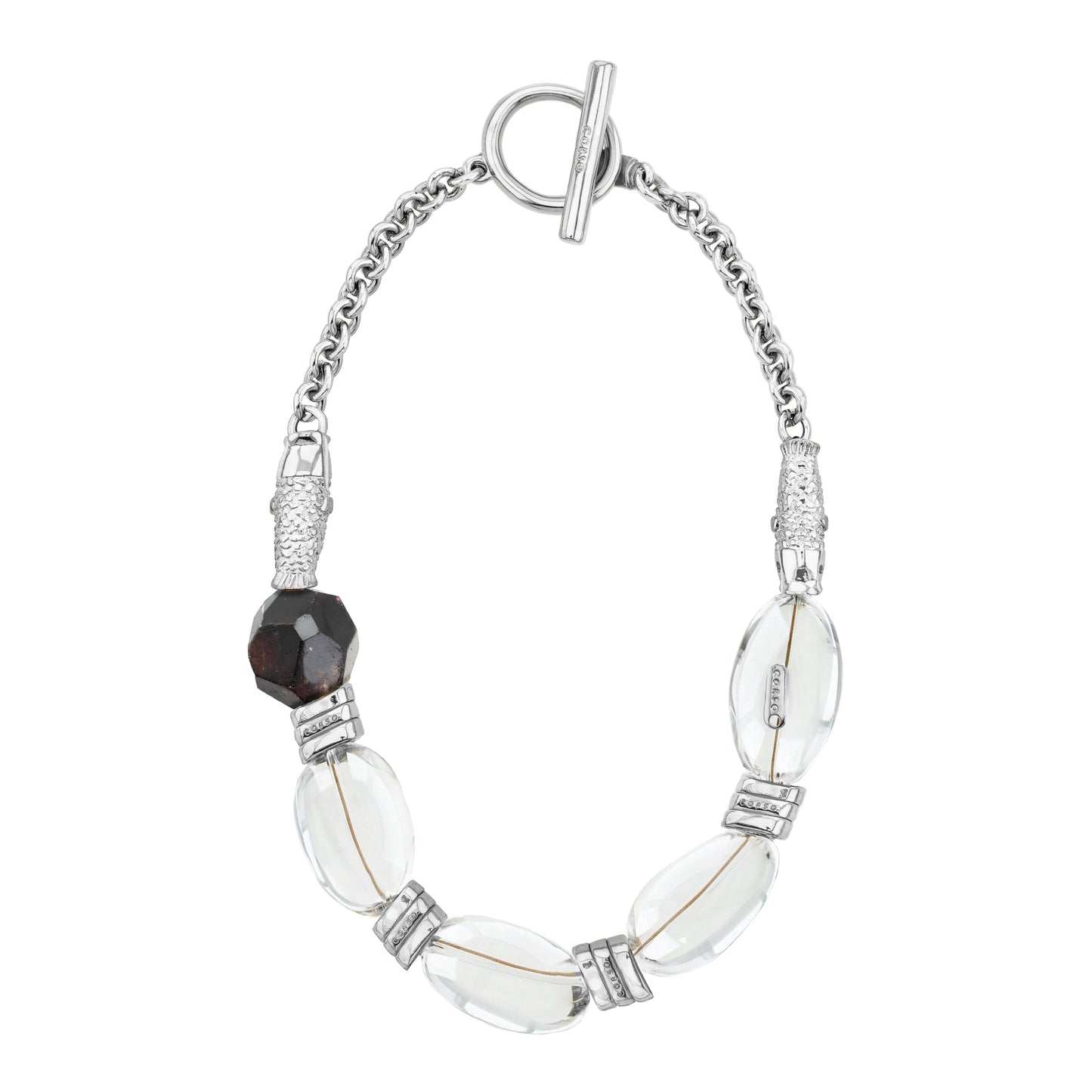 Biwa Granate Silver Choker