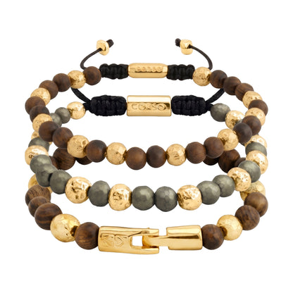 Stack Faceted Gold