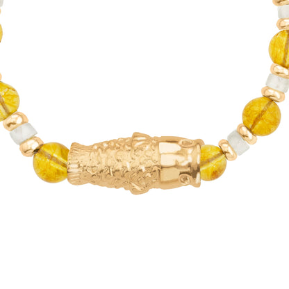 Kuma Citrino Gold Bracelet