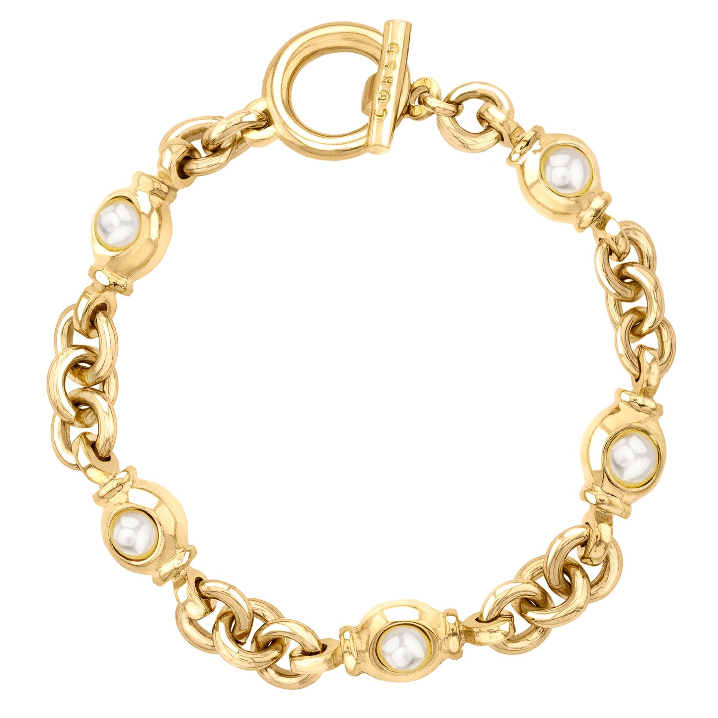 Ponza Perla Blanca Gold Bracelet