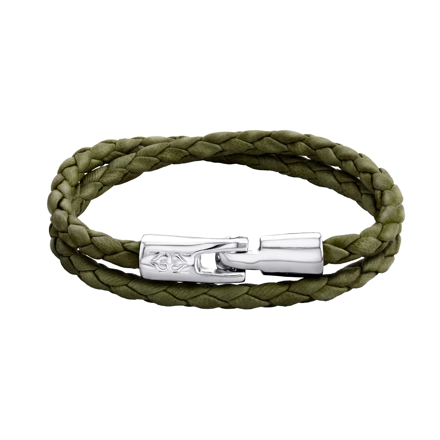 Pulsera En baño de rodio, Piel natural de borrego, Doble vuelta - Joyería y bisutería fina