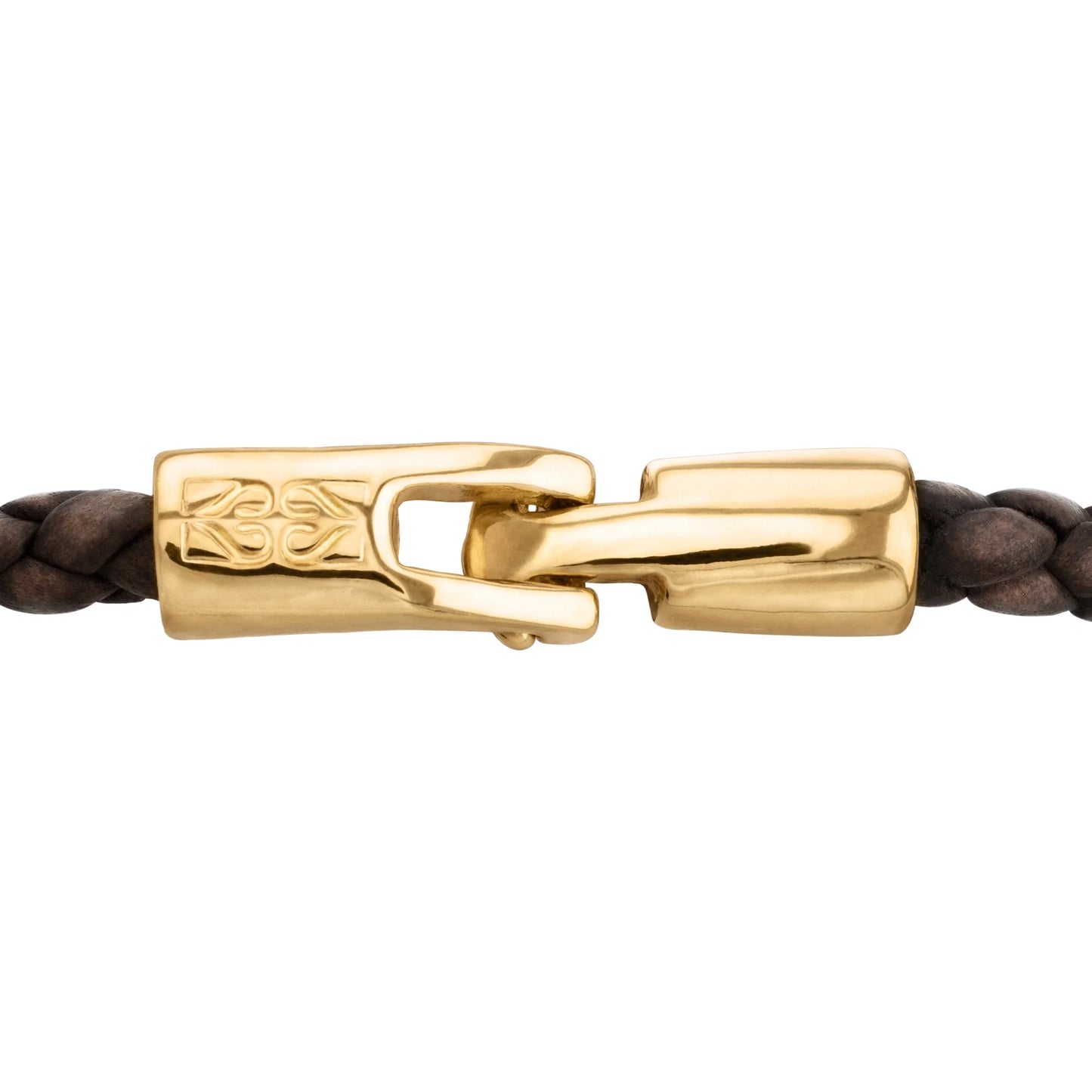 Pulsera en baño de Oro 22K, Piel natural de Borrego, Trenzado - Joyería y bisutería fina