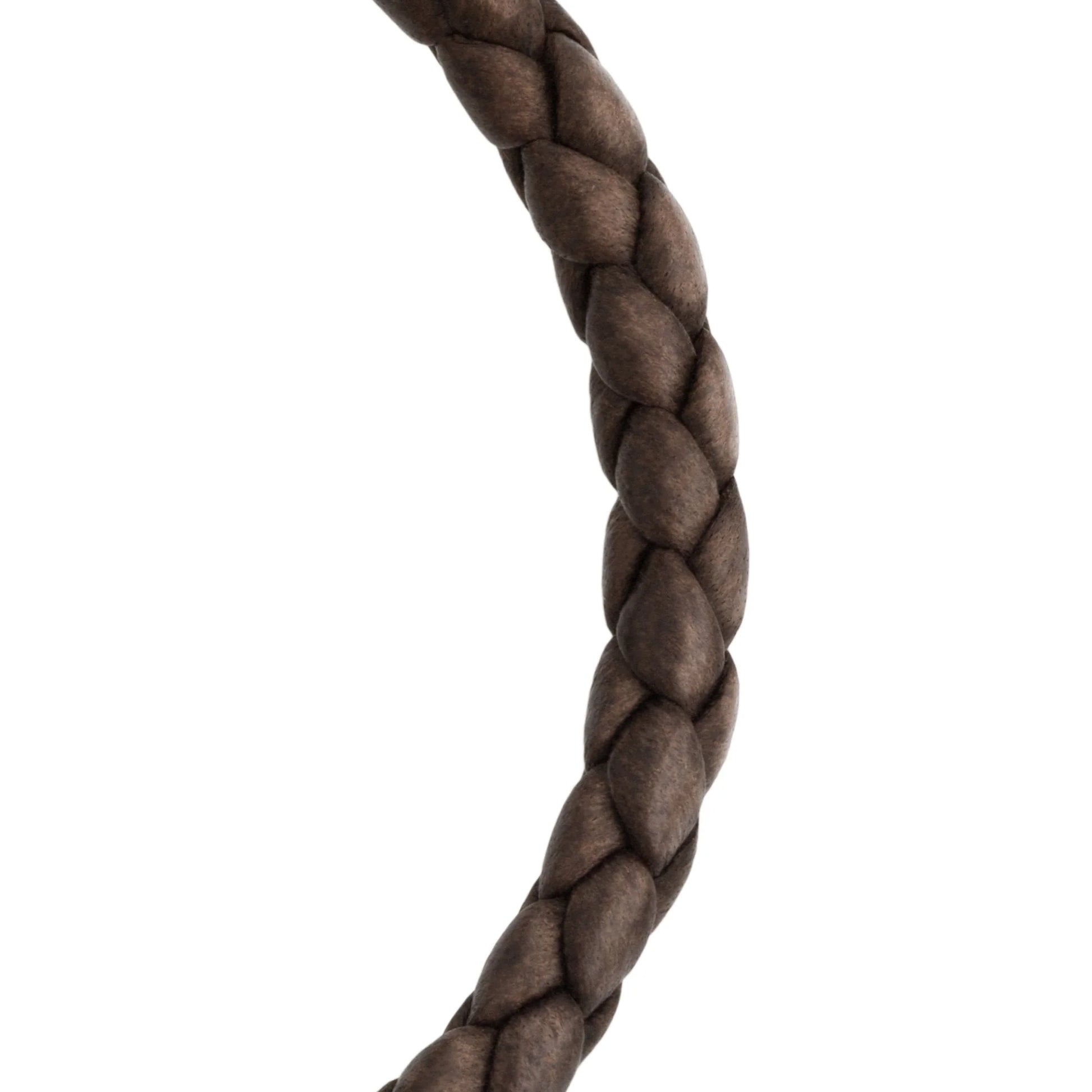 Pulsera en baño de Oro 22K, Piel natural de Borrego, Trenzado - Joyería y bisutería fina