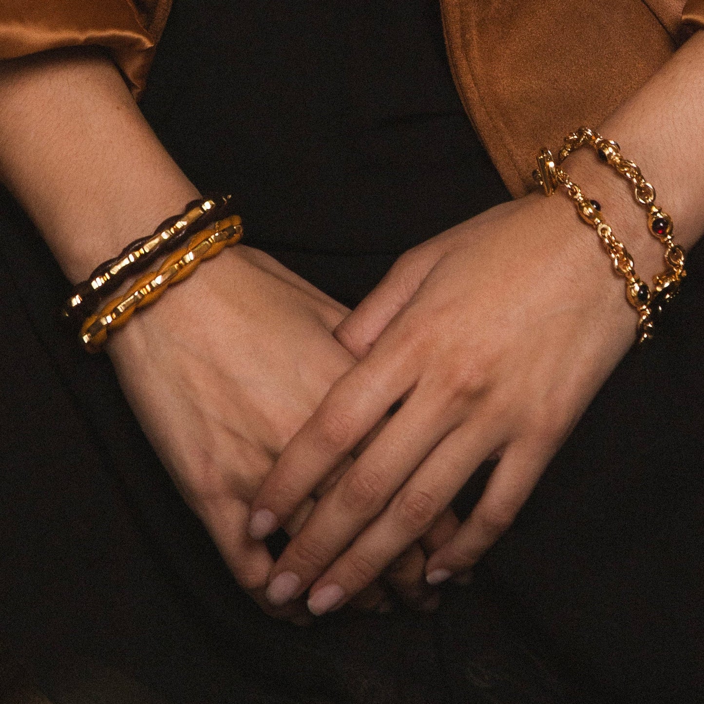 Catena Brandy Gold Bracelet