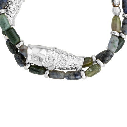 Mar de Suo Lapislázuli Silver Bracelet