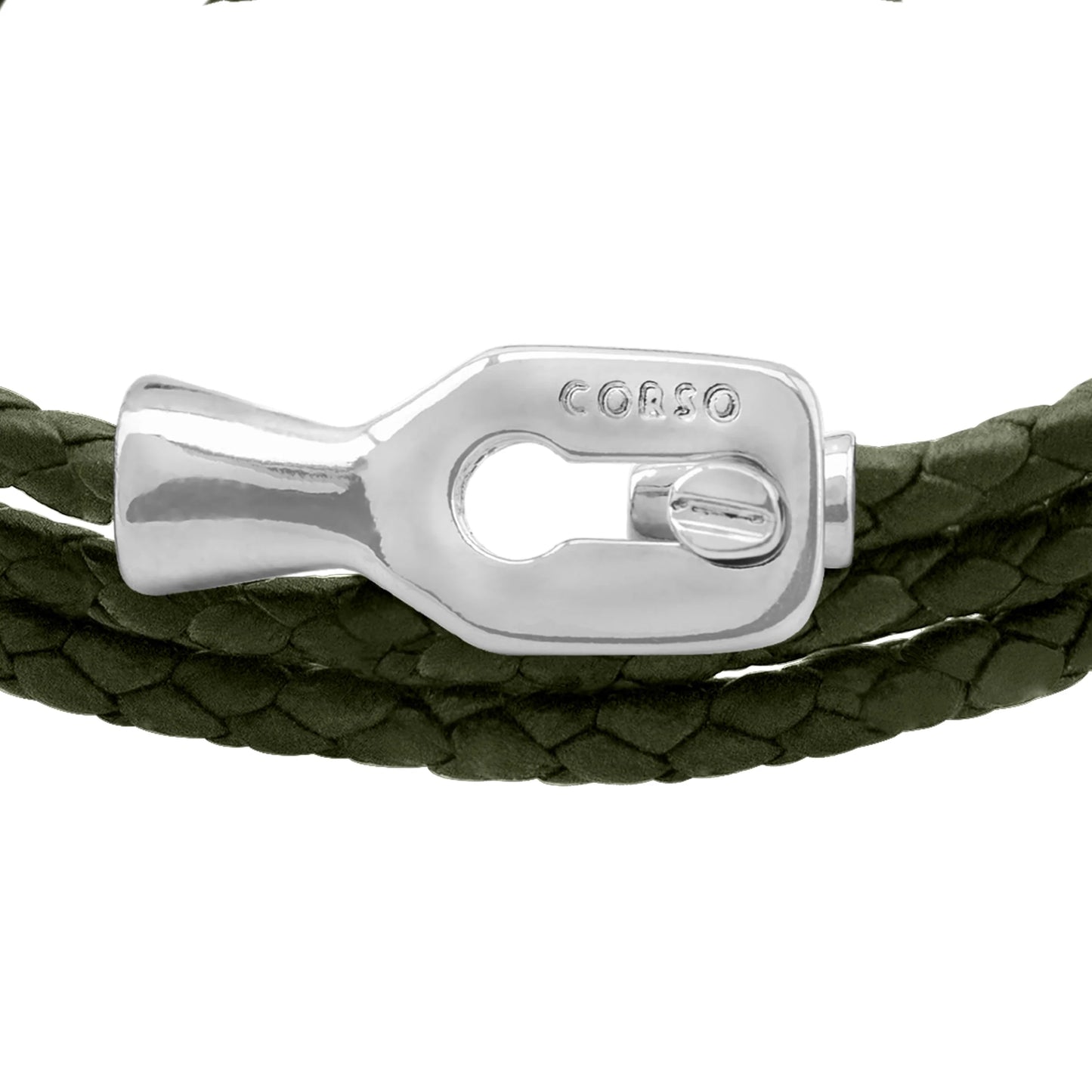 Pulsera baño de Rodio, Piel de borrego - Joyería y bisutería fina