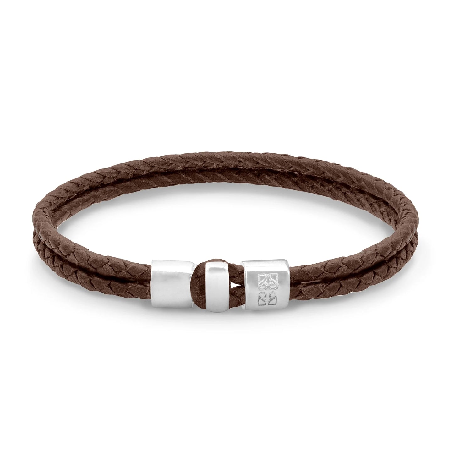Pulsera en baño de rodio, Piel natural de Borrego - Joyería y bisutería fina