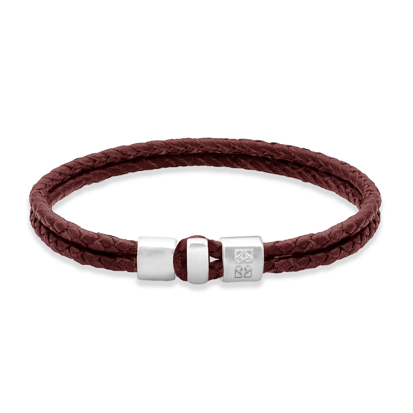 Pulsera en baño de rodio, Piel natural de Borrego - Joyería y bisutería fina