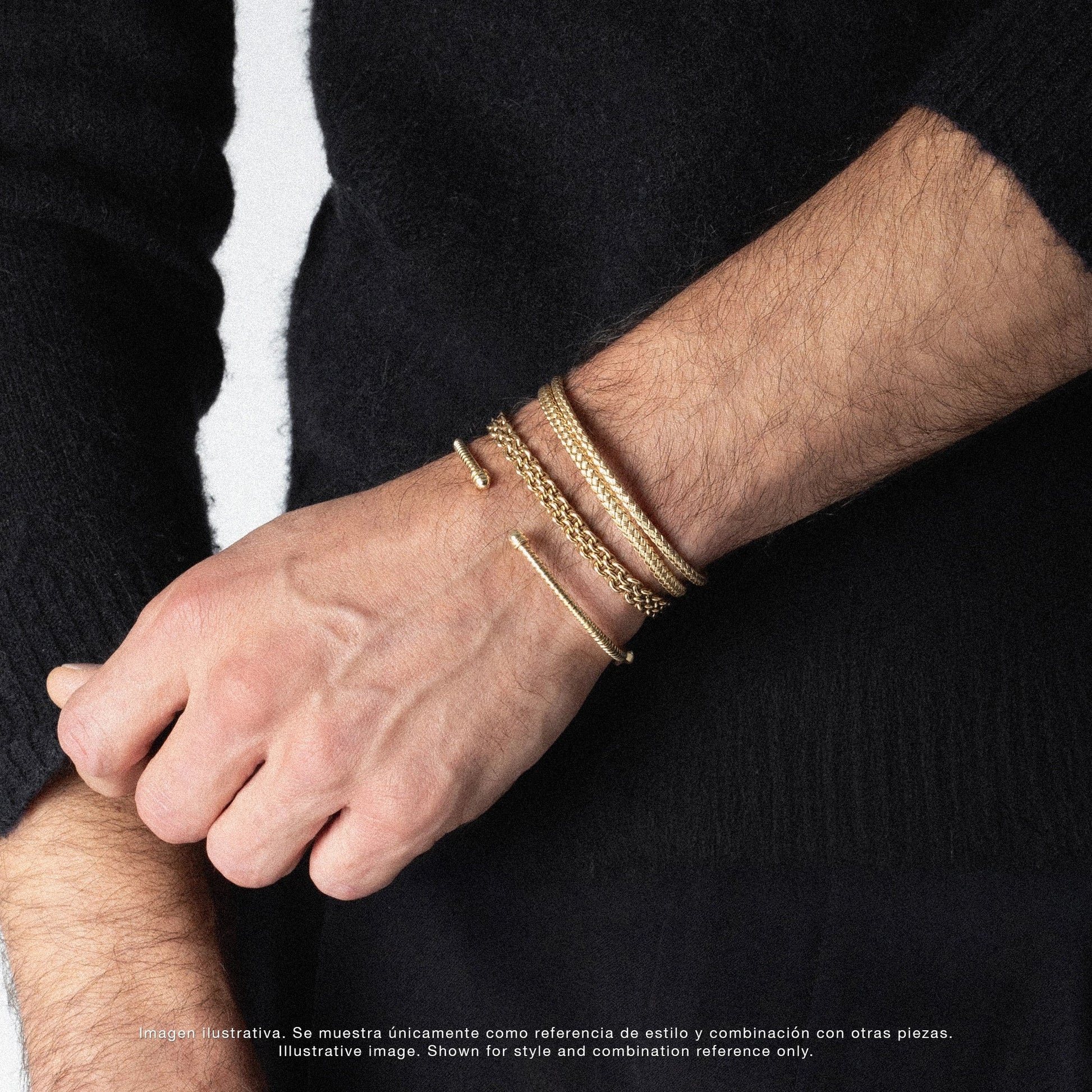 Pulsera Milán Oro 14k Hilo de seda trenzada - Joyería y bisutería fina