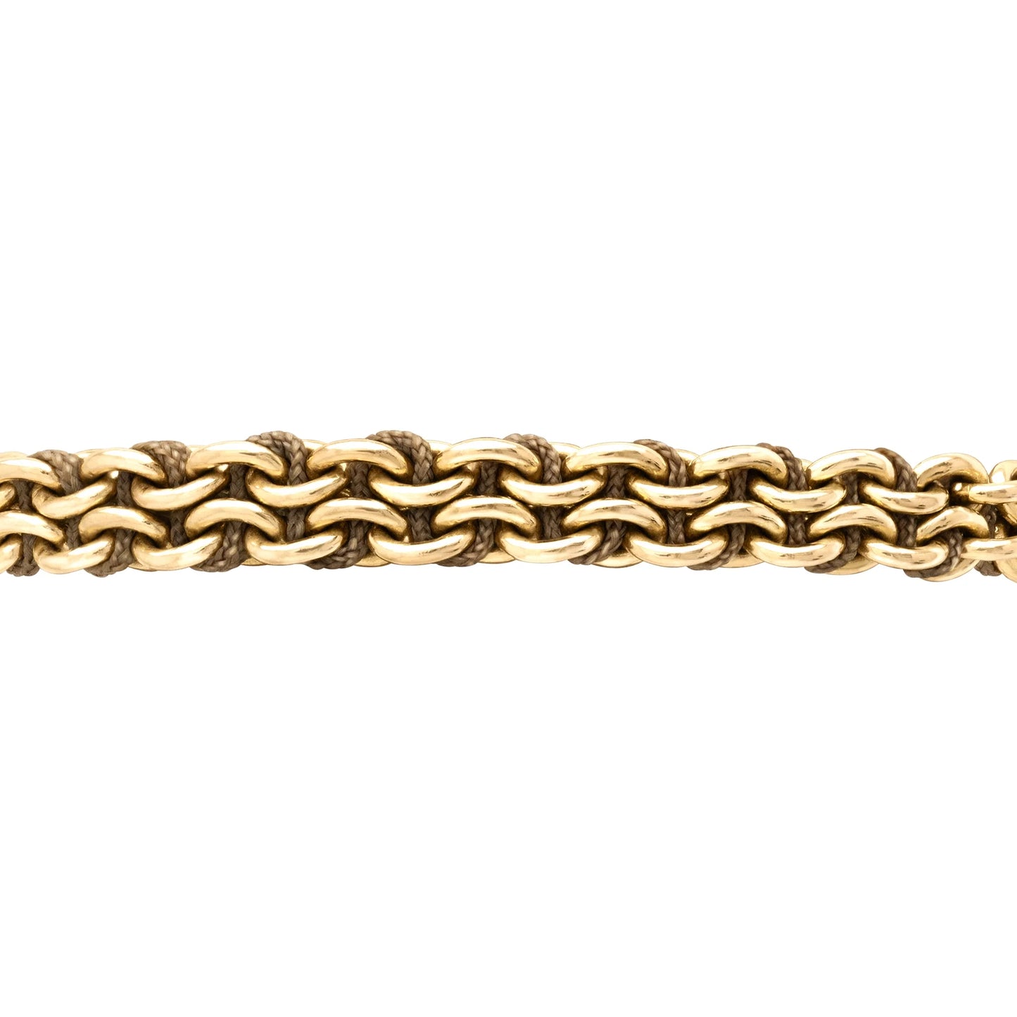Pulsera Milán Oro 14k Hilo de seda trenzada - Joyería y bisutería fina