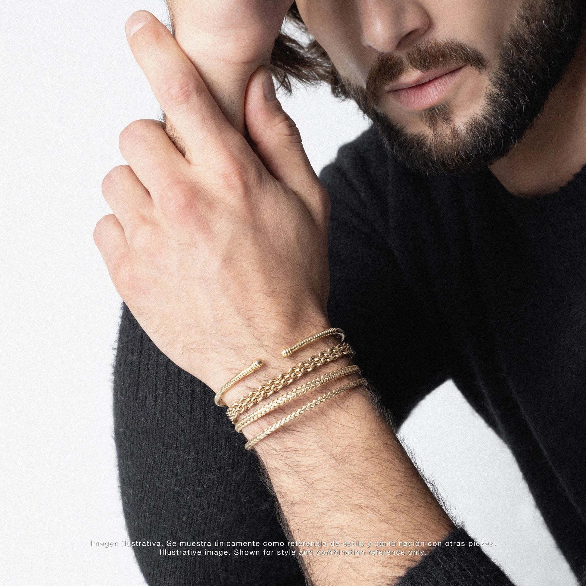 Pulsera Milán Oro 14k Hilo de seda trenzada - Joyería y bisutería fina