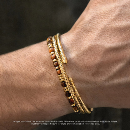 Pulsera Parini Oro 14K, oro blanco, oro rosa trenzada italiana arezzo - Joyería y bisutería fina