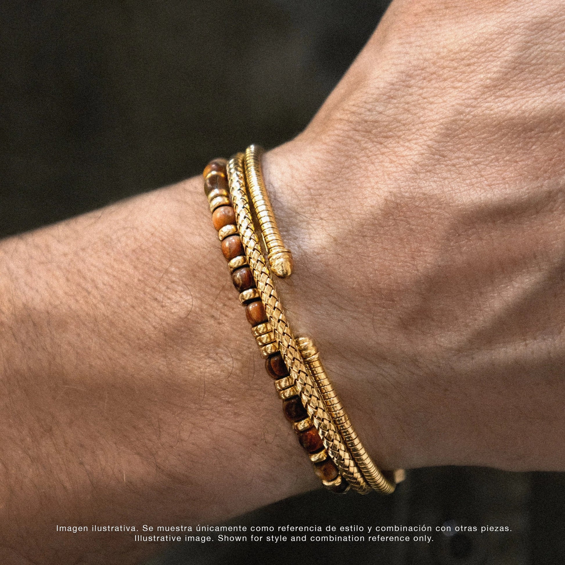 Pulsera Parini Oro 14K, oro blanco, oro rosa trenzada italiana arezzo - Joyería y bisutería fina