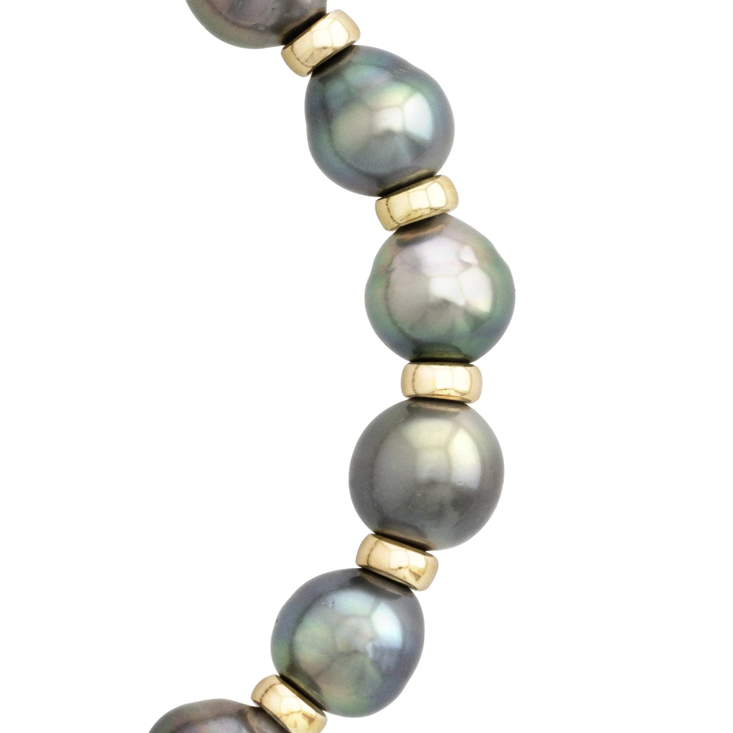 Pulsera Perlas Tahití Oro 14k perlas negras - Joyería y bisutería fina