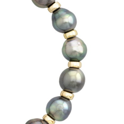 Pulsera Perlas Tahití Oro 14k perlas negras - Joyería y bisutería fina