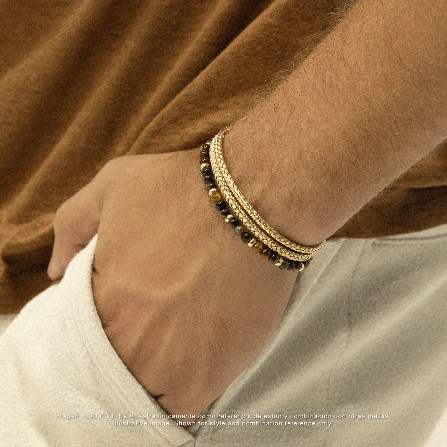 Pulsera Andria Oro 14k tejida italiana arezzo - Joyería y bisutería fina

