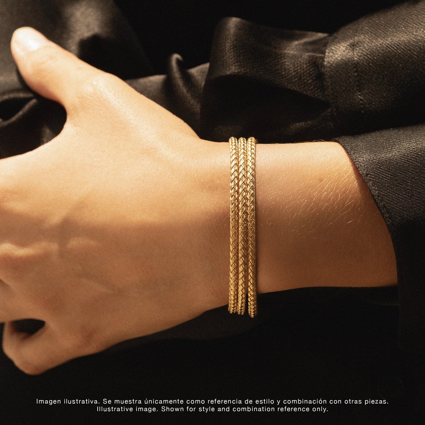 Pulsera Andria Oro 14k tejida italiana arezzo - Joyería y bisutería fina
