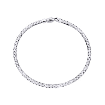 Pulsera Andria Oro blanco 14k tejida italiana arezzo - Joyería y bisutería fina
