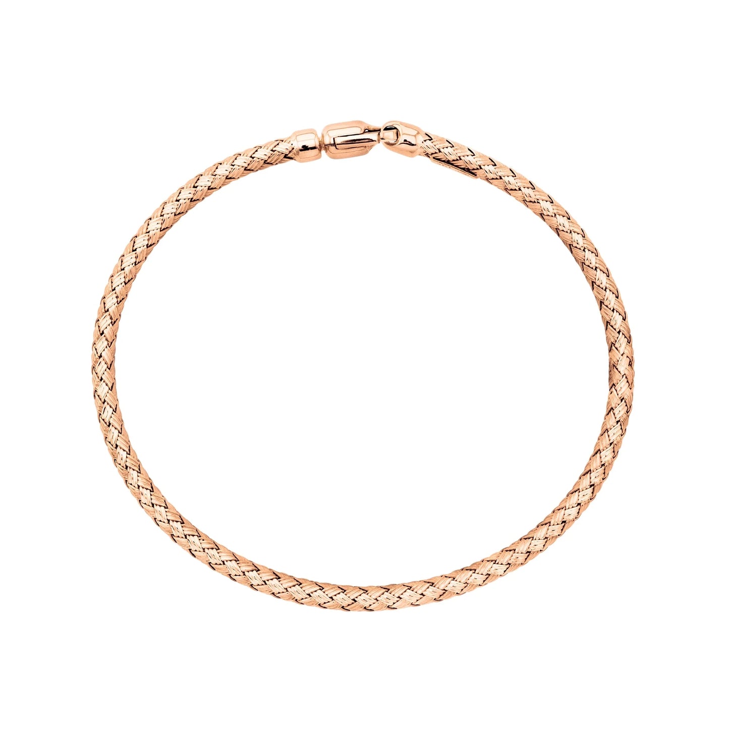 Pulsera Andria Oro rosa 14k tejida italiana arezzo - Joyería y bisutería fina
