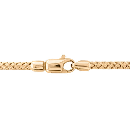 Pulsera Trento Oro 14K oro blanco oro rosa trenzada italiana arezzo - Joyería y bisutería fina
