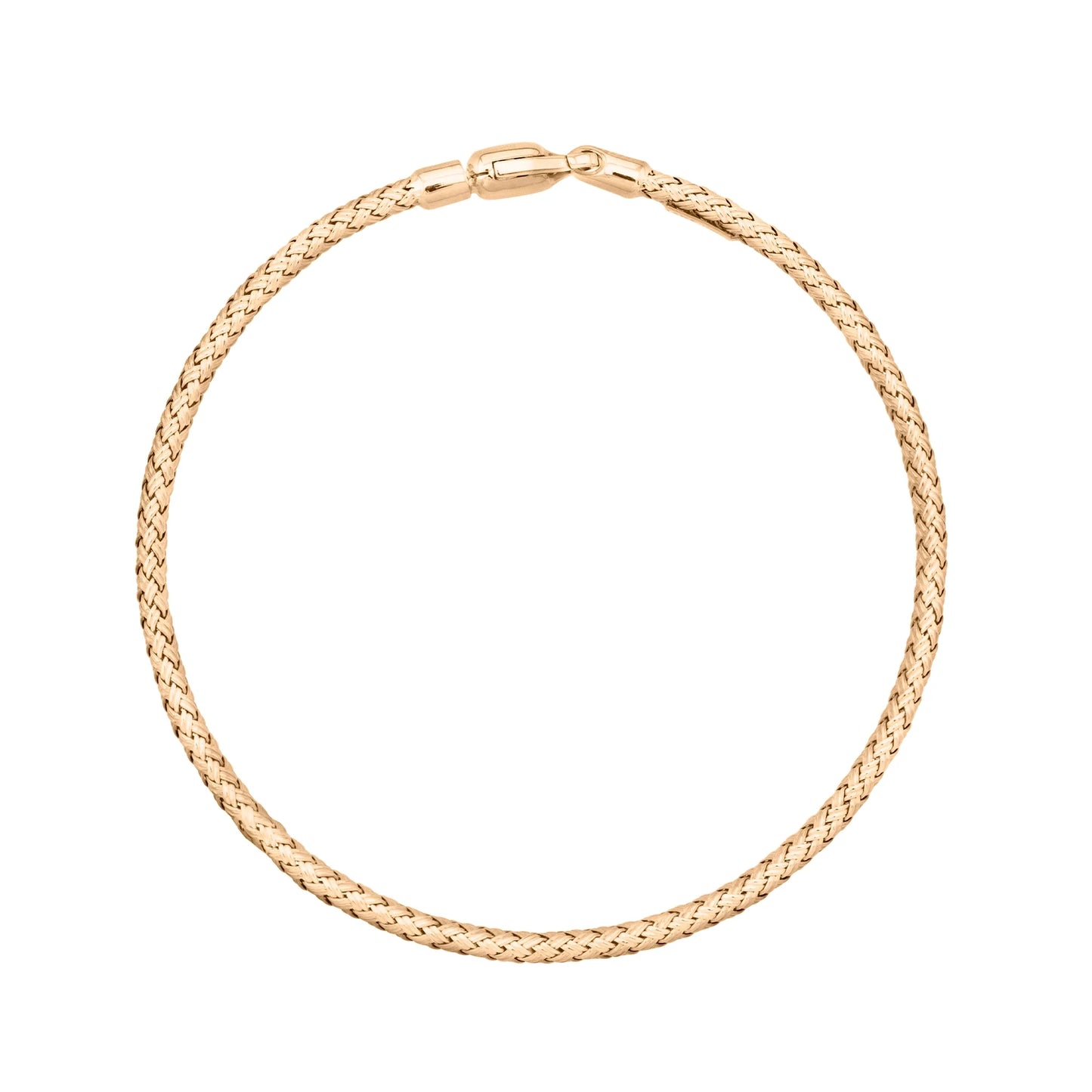 Pulsera Trento Oro 14K oro blanco oro rosa trenzada italiana arezzo - Joyería y bisutería fina