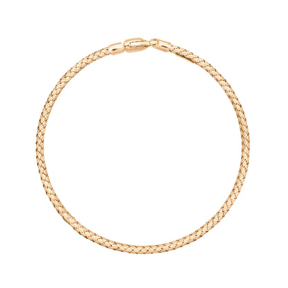 Pulsera Trento Oro 14K oro blanco oro rosa trenzada italiana arezzo - Joyería y bisutería fina