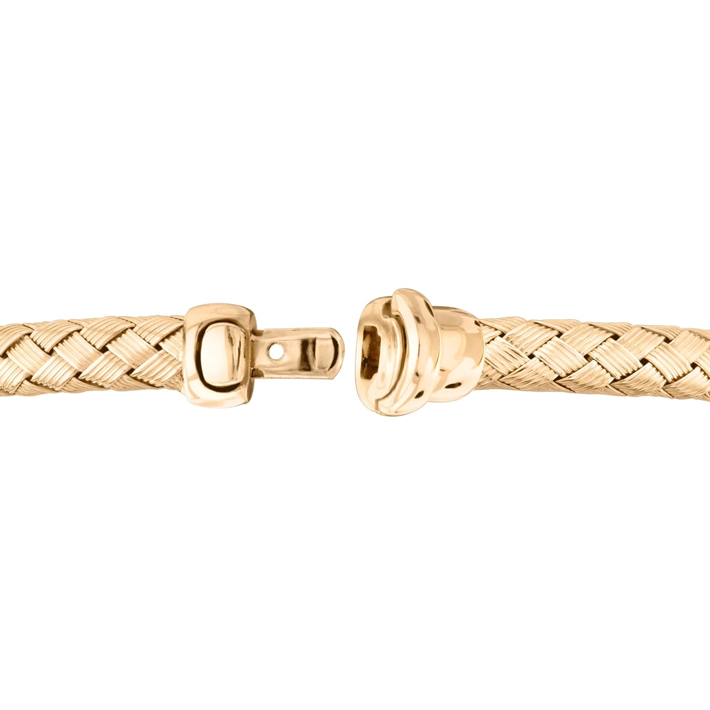Pulsera Tiber Oro 14K oro blanco oro rosa trenzada italiana arezzo - Joyería y bisutería fina