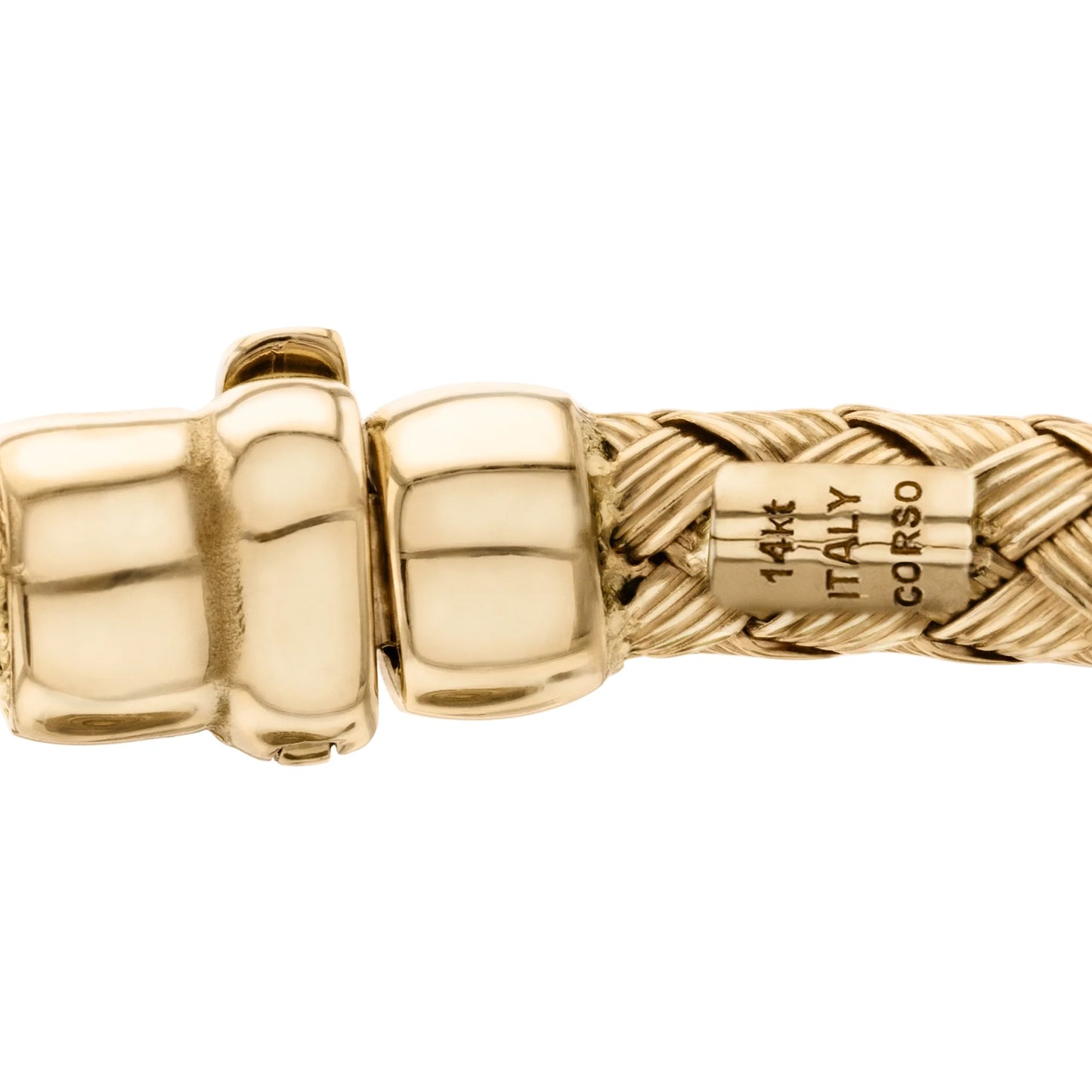 Pulsera Tiber Oro 14K oro blanco oro rosa trenzada italiana arezzo - Joyería y bisutería fina