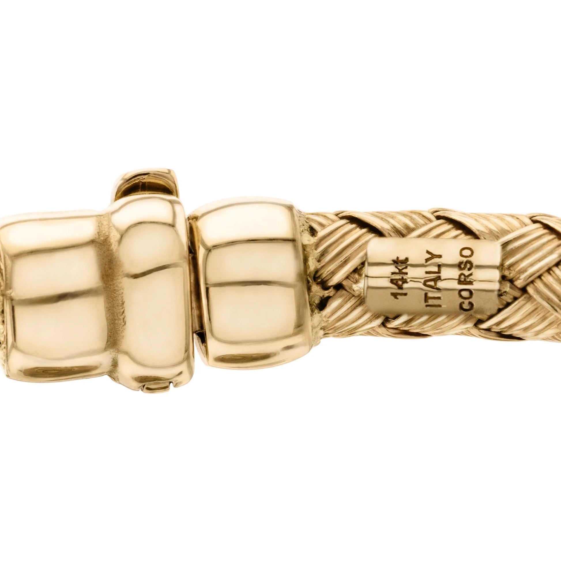 Pulsera Tiber Oro 14K oro blanco oro rosa trenzada italiana arezzo - Joyería y bisutería fina
