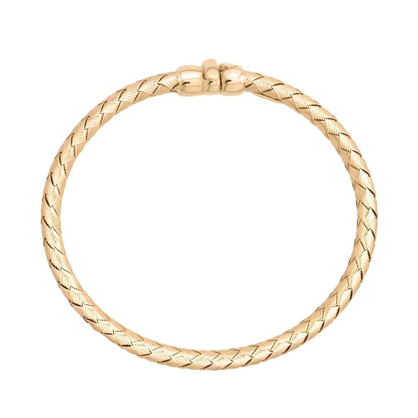 Pulsera Tiber Oro 14K oro blanco oro rosa trenzada italiana arezzo - Joyería y bisutería fina