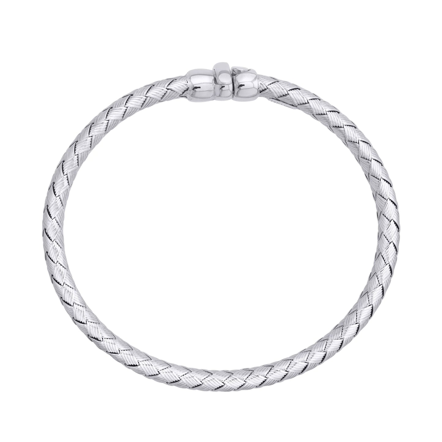 Pulsera Tiber Oro 14K oro blanco oro rosa trenzada italiana arezzo - Joyería y bisutería fina